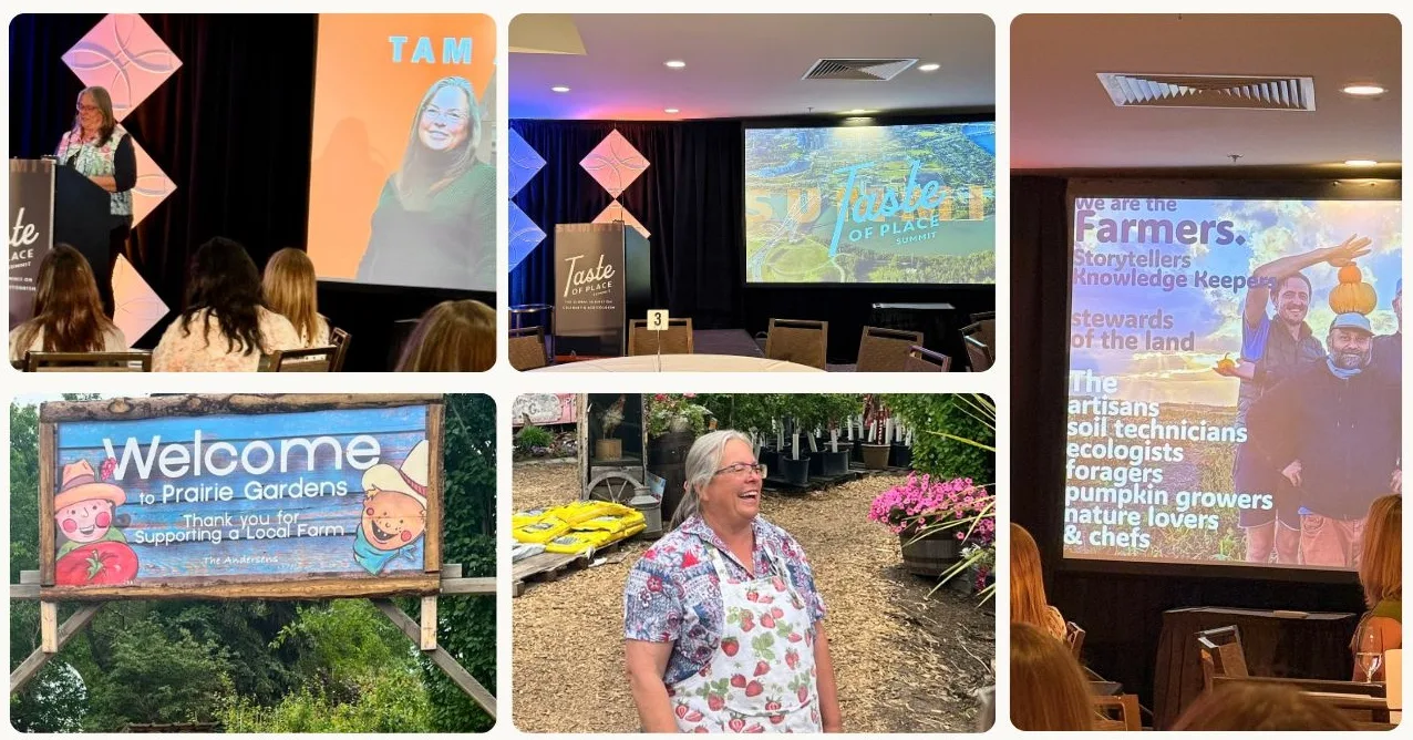 Tam Anderson's keynote and a visit to Prairie Gardens brought the concept of "taste of place" to life at the Taste of Place Summit 2026