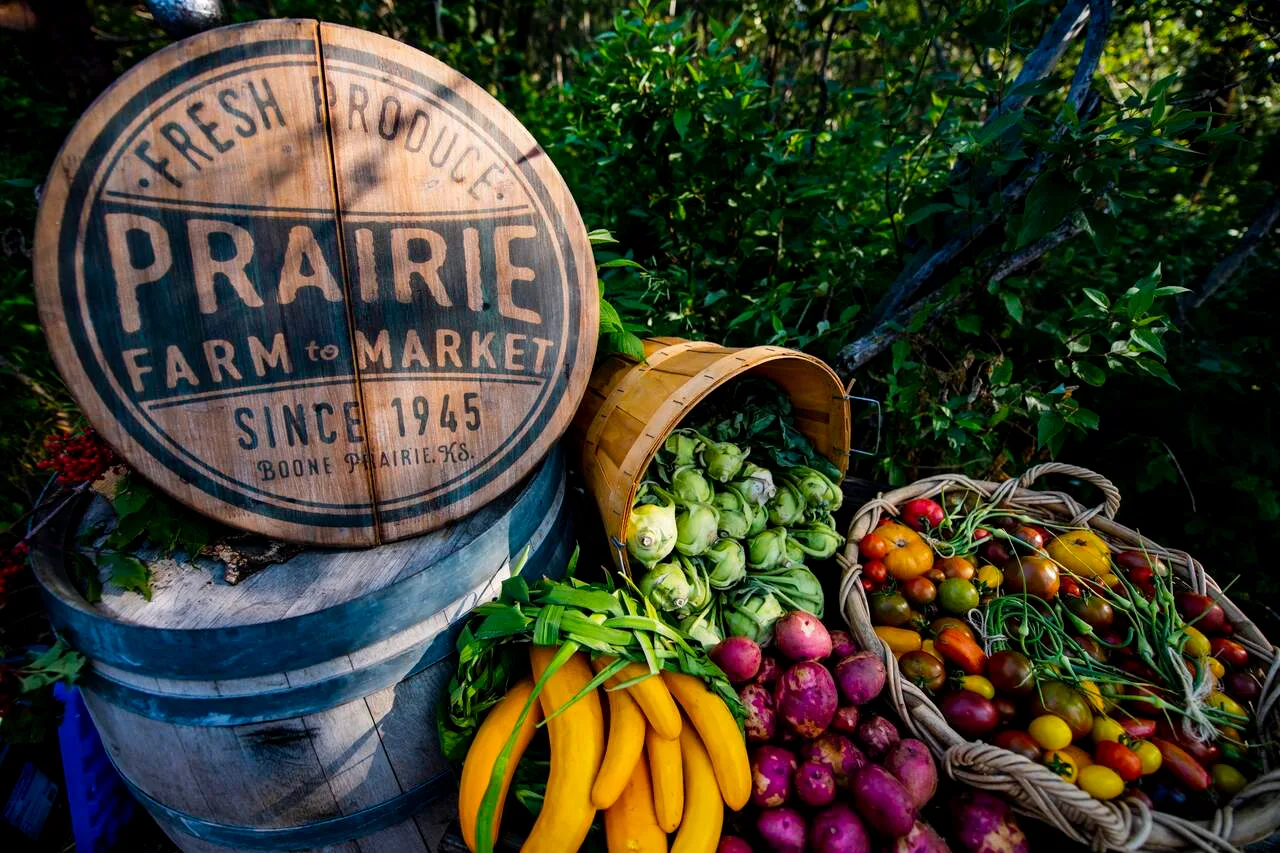 A close-up of fresh produce found at Prairie Gardens near Edmonton